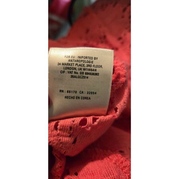 Anthropologie Maeve women's Dayflower lace dress pink small Coquette Feminine - Picture 11 of 12
